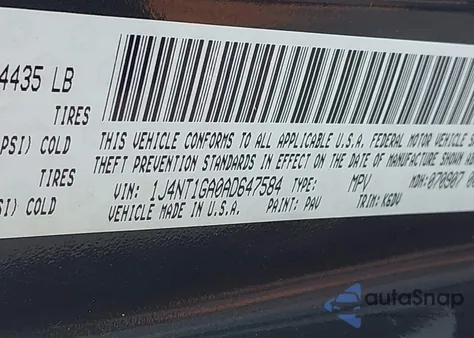 2010 Jeep Patriot Sport из США, поврежденный, VIN 1J4NT1GA0AD647584